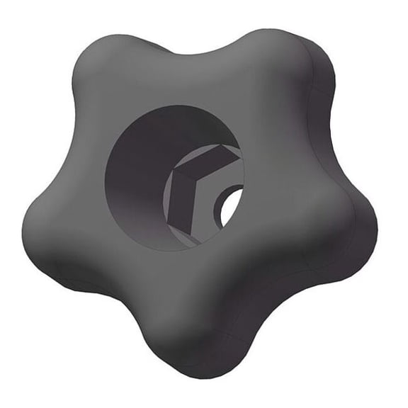 Snap Lock Star Knob, 5/16" Thread Size, 1-3/8" Dia., Plastic GNH2-HEX5S2----