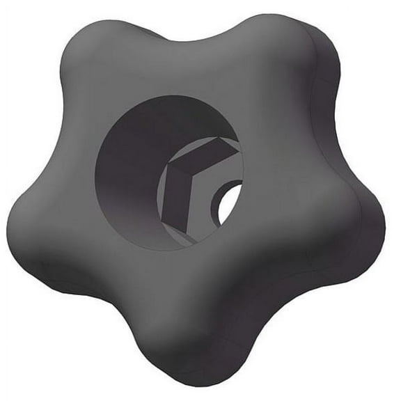 Snap Lock Star Knob, M8 Thread Size, 1-3/4" Dia., Plastic
