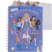 Innovative Designs Barbie Tab Journal Notebook, Spiral Bound, 96 Lined Pages, 8 x 7 inches, Purple