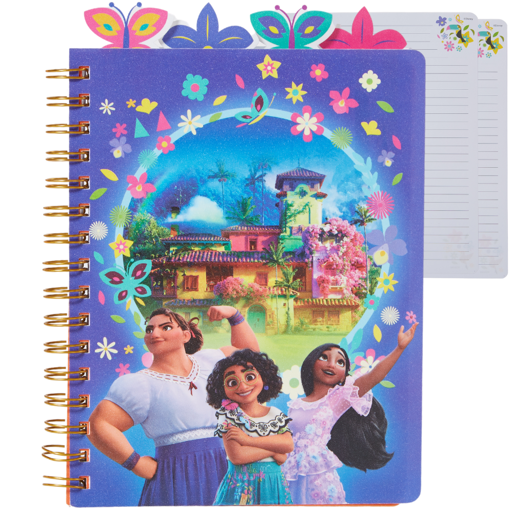 Walmart sales :  Innovative Designs Disney Encanto Tab Journal Notebook, Spiral Bound, 96 Lined Pages, 8 x 7 inches, Purple