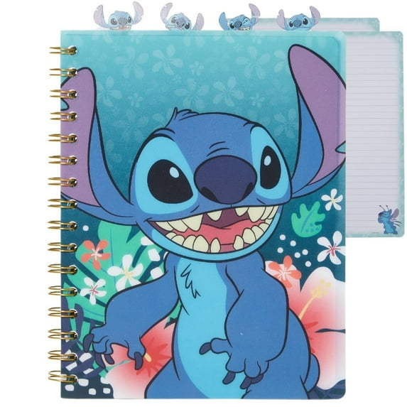 Innovative Designs Stitch Tab Journal Notebook, Spiral Bound, 96 Lined Pages, 8 x 7 inches, Blue