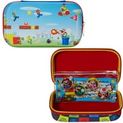 Innovative Designs Super Mario Pencil Case Set with Stickers and Gel Pens for Kids, Molded with Zip Closure