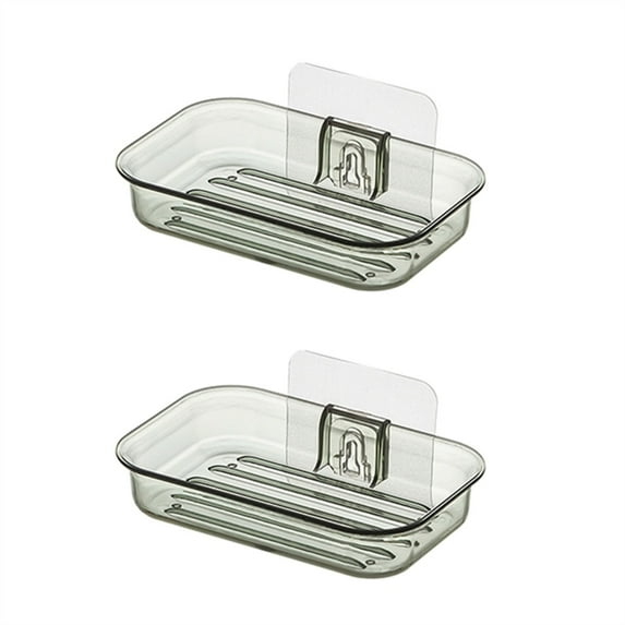 Innovative Draining Soap Dish With Drain Soap Holder Easy Cleaning Adhesive Type