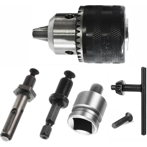 Innovative Drill Chuck Adapter, Impact Wrench Converter For Rapid Application, Clamping Range Up To 13Mm, Keyed 3-Jaw Design With Socket Square Adapter, High-Quality Electric