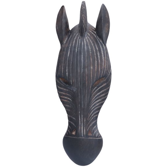 Innovative Durable Zebra Head Wall Sculpture - Half-Faced Design for Living Room or Home Office Decor