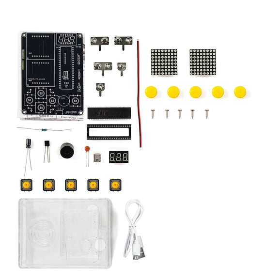 Innovative Game Console Set Electronic 51 Single Chip Puzzle Game Electronic Part