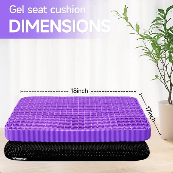 Innovative Gel Seat Cushion for Long Sitting, Large and Thick, Seat Cushion for Back, Sciatica, Tailbone, Hip Pain Relief, Used for Office Chair, Wheelchair, Car, Recliner, Truck.