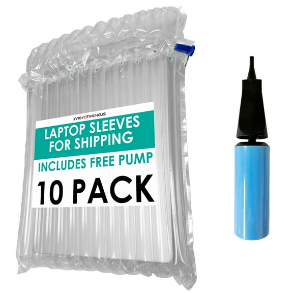 Innovative Haus 10 Pack Inflatable Laptop Protective Bags with Free Pump. Ideal for 14-16 Inch Notebooks, Lightweight, Durable. Perfect for Shipping, Traveling, and Protecting Your Computer.