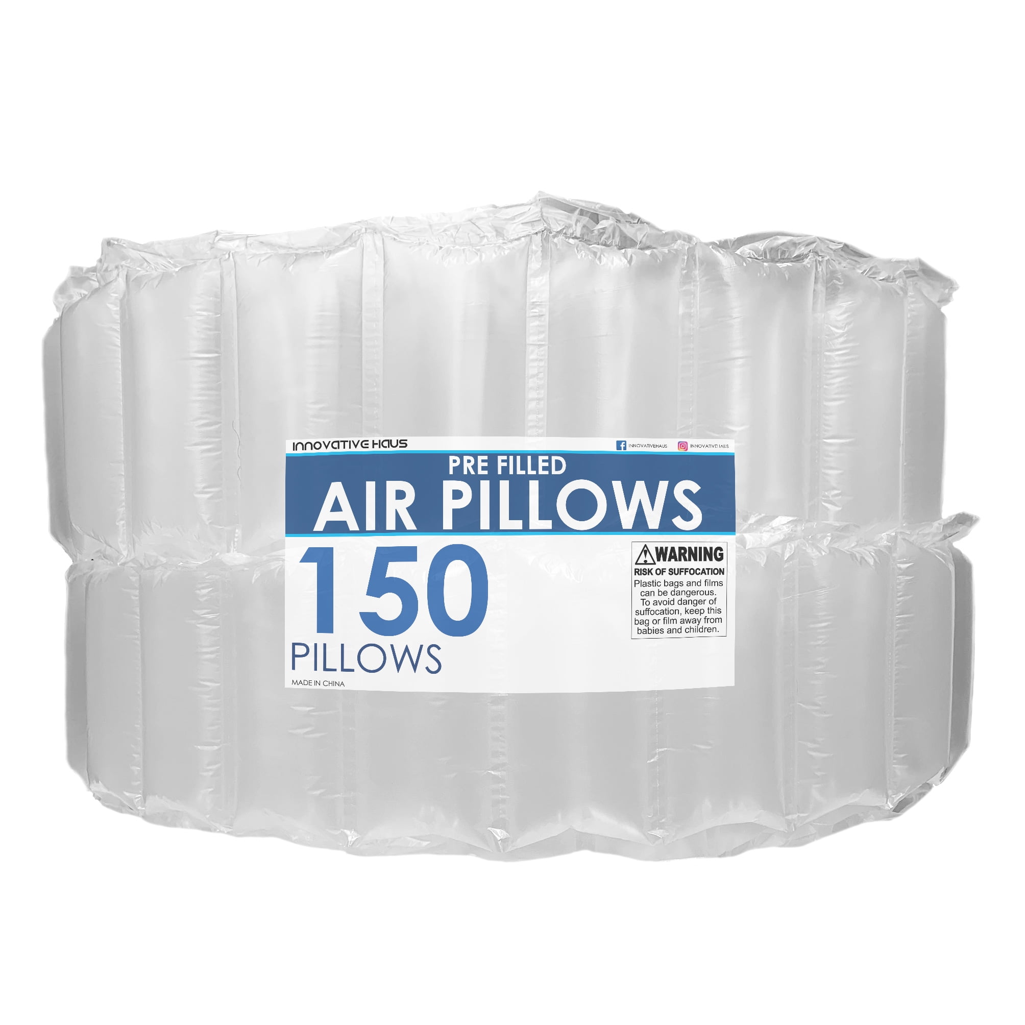 Innovative Haus 150 Count 4x8 Air Pillows for Filling Void in Package