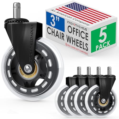 Innovative Haus Premium Office Chair Wheels Replacement Set of 5