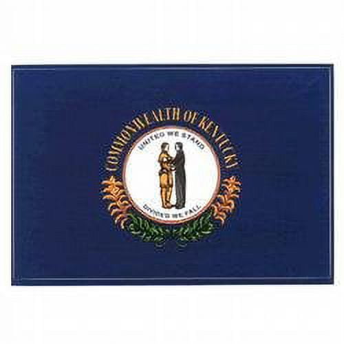 Innovative Ideas Flag It Kentucky State Flag Self Adhesive Vinyl Decal [Pack of 16 - Navy Blue - 3.25" x 4.75"]