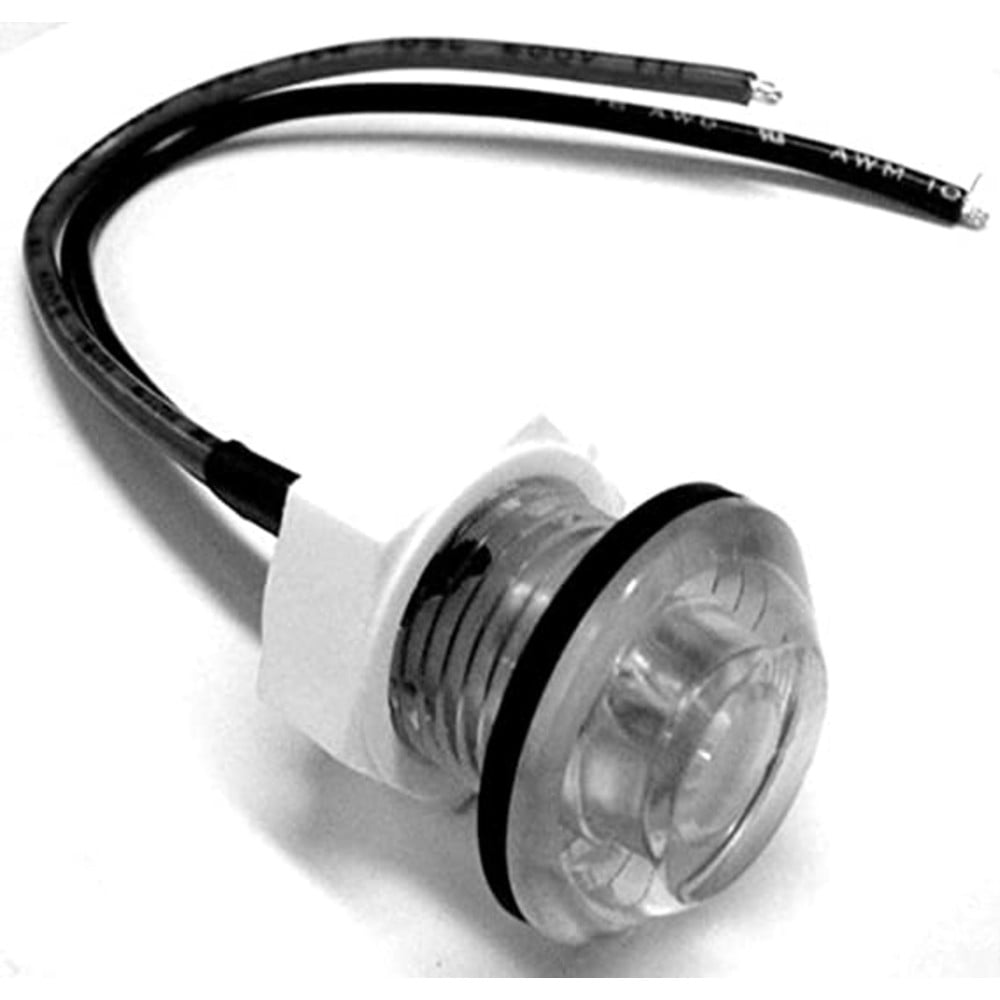 Amber LED Bulkhead Light with White Housing