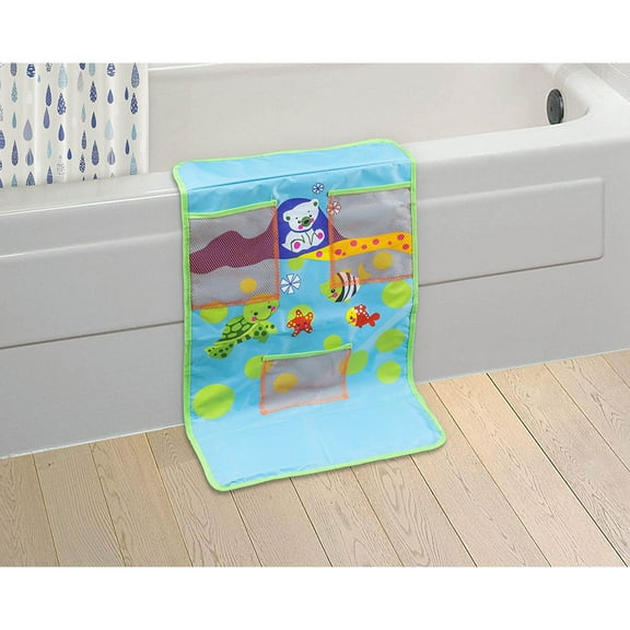 Innovative Living Colorful Design Cushioned Bath Kneeling Pad & Organizer Green