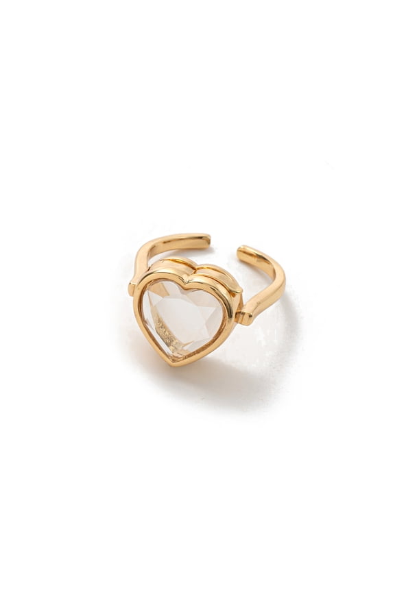 Innovative Openable Rings Adjustable Heart/Round for Women, Customizable Fashion Accessory Everyday Use