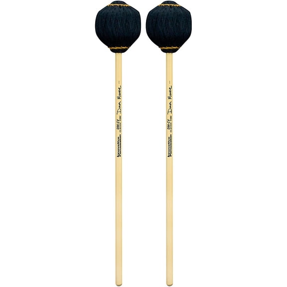 Innovative Percussion Dan Moore Series Classic Rattan Handle Vibraphone Mallet Black Yarn
