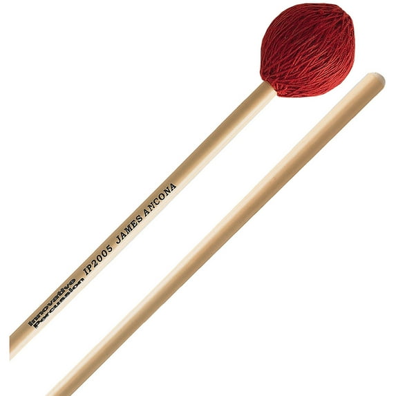 Innovative Percussion IP2005 James Ancona Series Medium Soft Vibraphone/Marimba Mallets w/ Rattan Handles