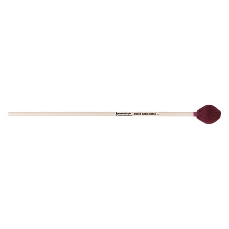 Innovative Percussion IP4002.5 Sandi Rennick Medium/Hard Marimba Mallets - Cranberry Yarn w/ Birch Handles