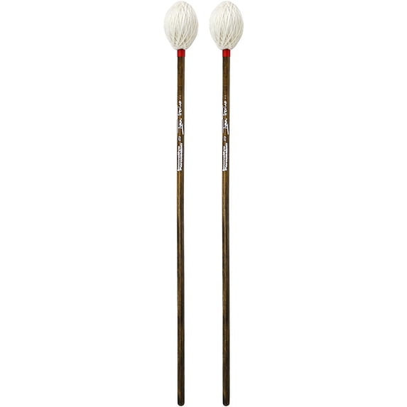 Innovative Percussion Ivan Trevino Walnut Stained Birch Marimba Mallets Medium Bright White Yarn