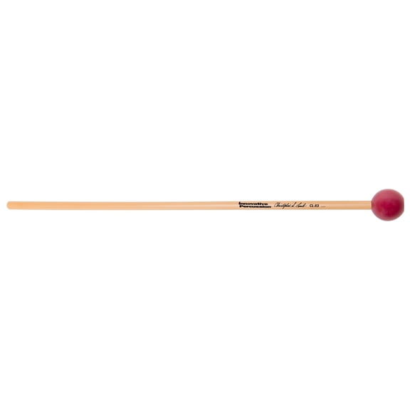 Innovative Percussion Lamb Medium-Hard Xylophone Rattan Mallets - Burgundy