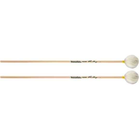 Innovative Percussion - PIUS5B - Hard Marimba Mallets - White Yarn - Birch