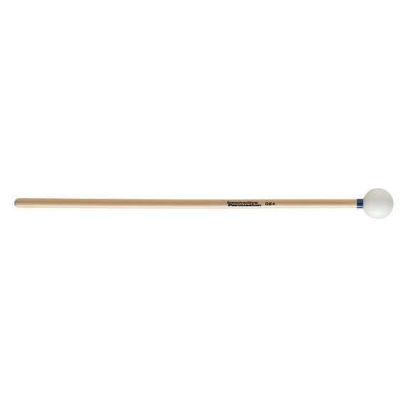 Innovative Percussion OS4 Orchestral Series Full Forte 1 1/8" White Xylophone & Glockenspiel Mallets w/ Rattan Handles & Blue Stripe