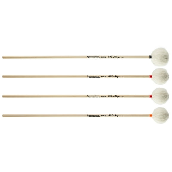 Innovative Percussion PIUSGSB Pius Cheung Graduated Marimba Mallet Set w/ Birch Handles - White Yarn