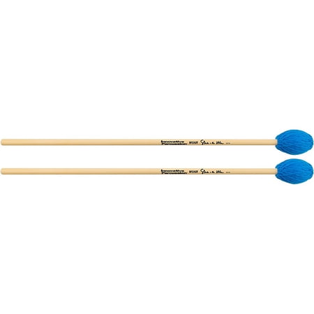 Innovative Percussion She-e Wu Series Rattan Handle Marimba Mallets Very Hard Electric Blue Yarn