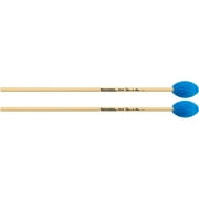 Innovative Percussion WU2R She-e Wu Electric Blue Medium Soft Marimba Mallets w/ Rattan Handles