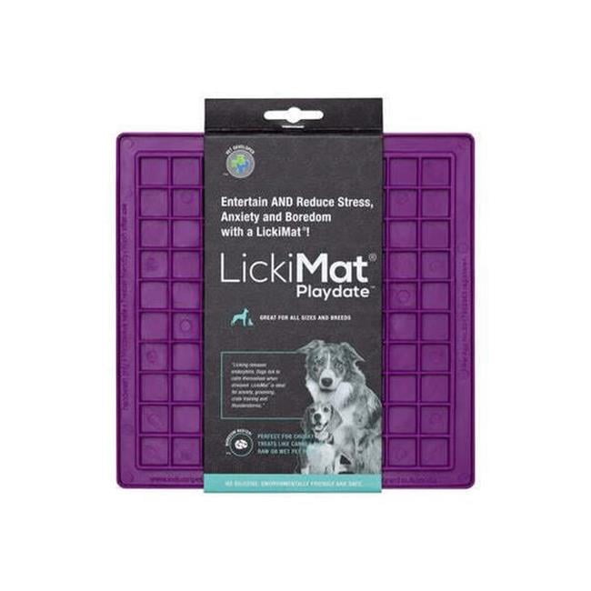 Innovative Pet Products 349334 LickiMat Classic Playdate Slow Feeder for Dogs & Cats, Purple - 12 Count