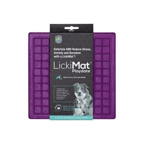 Innovative Pet Products 349334 LickiMat Classic Playdate Slow Feeder for Dogs & Cats, Purple - 12 Count