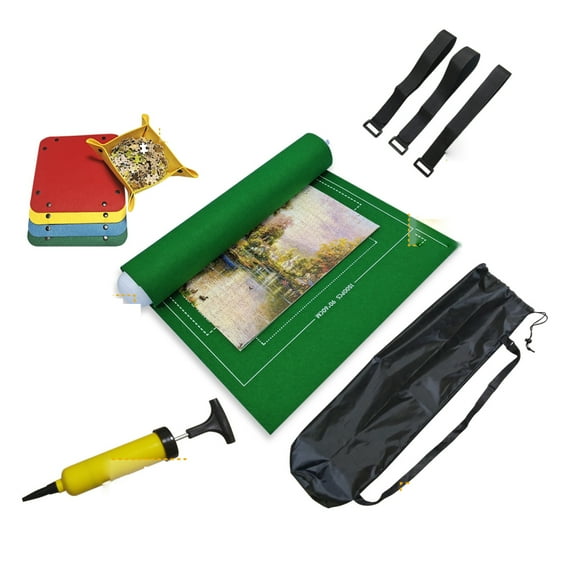 Innovative Puzzle Storage Solution With Multiple Size Zones, Conveniently Roll Up Your Masterpiece On The Go