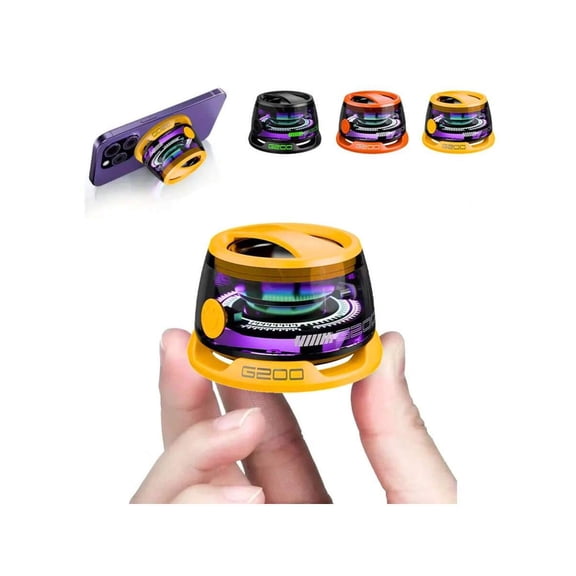 Innovative RGB Lighting Mini Speaker Combining Phone Holder And Magnetic Wireless Function Enjoying 5 1 Surround Sound And High Definition Audio