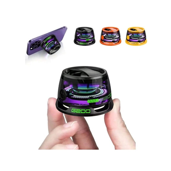 Innovative RGB Lighting Mini Speaker Combining Phone Holder And Magnetic Wireless Function Enjoying 5 1 Surround Sound And High Definition Audio