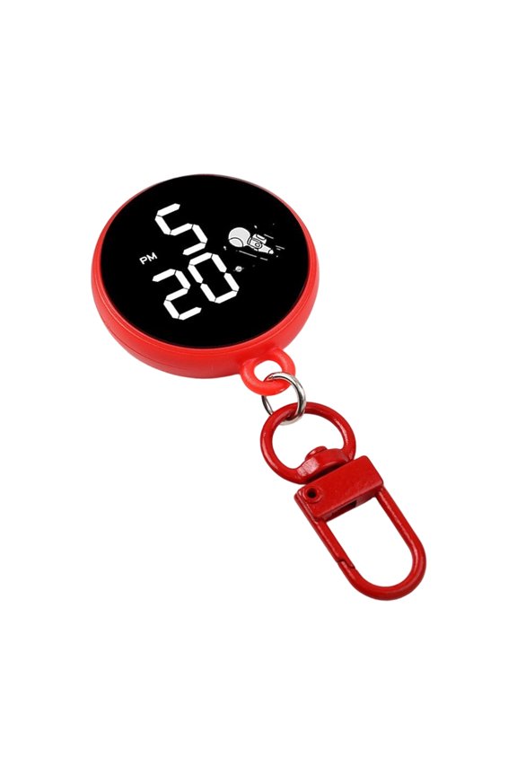 Innovative Round Shape Keychain Featuring Electronic Watch For Easily Accessory Change on Purses or Keyrings