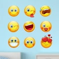 thumbnail image 1 of Innovative Stencils 9 Piece Emojis Emotion Faces Wall Decal Set, 1 of 1