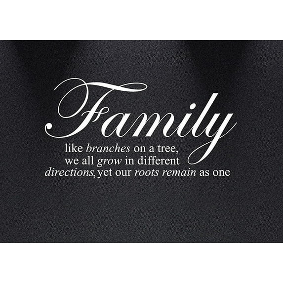 Innovative Stencils Family Like Branches on a Tree... Wall Decal Sticker Quote (24" Wide X 12" High) 1134