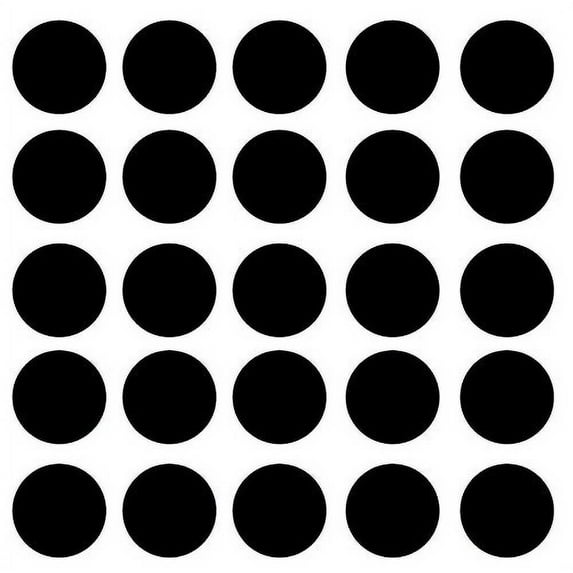 Innovative Stencils Polka Dot Wall Decal Nursery Kids Room Peel and Stick Removable Sticker Circle Pattern Décor (4" (25 Dots)) #1326