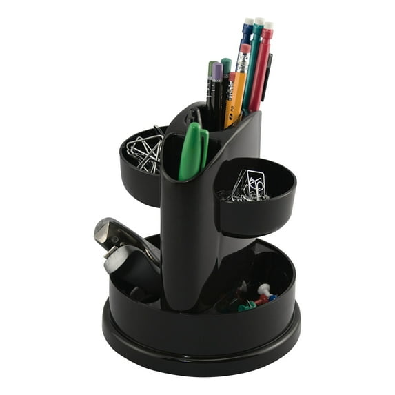 Innovative Storage Designs Desktop Organizer, 7 Compartments, Black