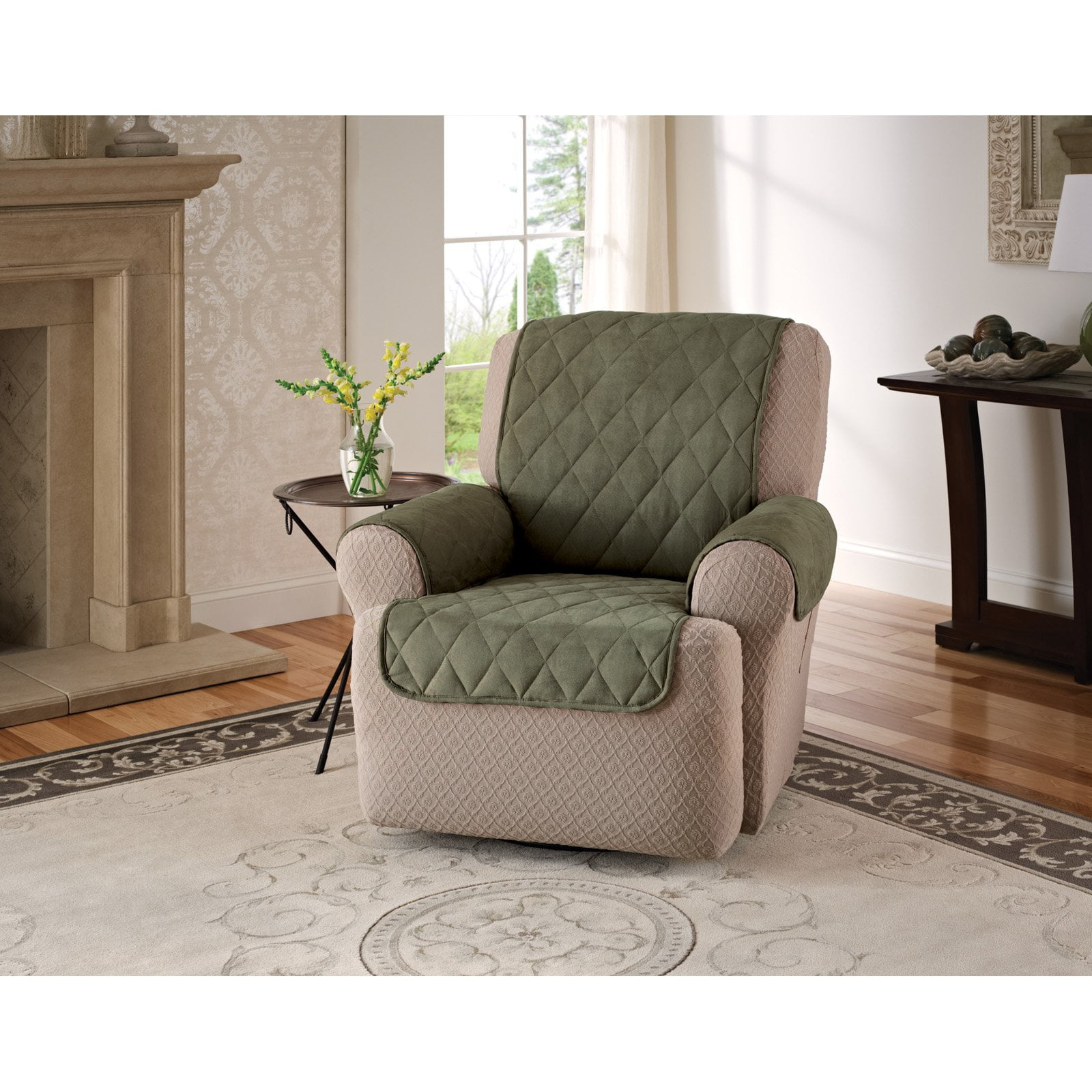 Reclining wing chair slipcover hotsell