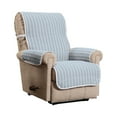thumbnail image 1 of Innovative Textile Solutions 1-Piece Harper Striped Recliner Furniture Cover Slipcover, Light Blue, 1 of 4