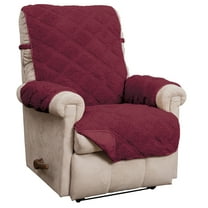Innovative Textile Solutions 1-Piece Hudson Sherpa Waterproof Recliner Furniture Cover, Burgundy