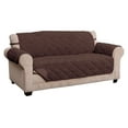thumbnail image 1 of Innovative Textile Solutions 1-Piece Hudson Sherpa Waterproof XL Sofa Furniture Cover, Chocolate, 1 of 2