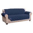 thumbnail image 1 of Innovative Textile Solutions 1-Piece Hudson Sherpa Waterproof XL Sofa Furniture Cover, Navy, 1 of 2