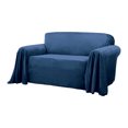 thumbnail image 1 of Innovative Textile Solutions 1-Piece Mason Throw Loveseat Slipcover, Blue, 1 of 5