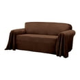 thumbnail image 1 of Innovative Textile Solutions 1-Piece Mason Throw Sofa Slipcover, Chocolate, 1 of 5