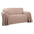 thumbnail image 1 of Innovative Textile Solutions 1-Piece Plush Damask Throw Loveseat Slipcover, Blush, 1 of 4