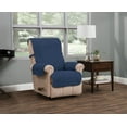 thumbnail image 1 of Innovative Textile Solutions 1-Piece Ripple Plush Secure Fit Recliner Furniture Cover Slipcover, Blue, 1 of 5