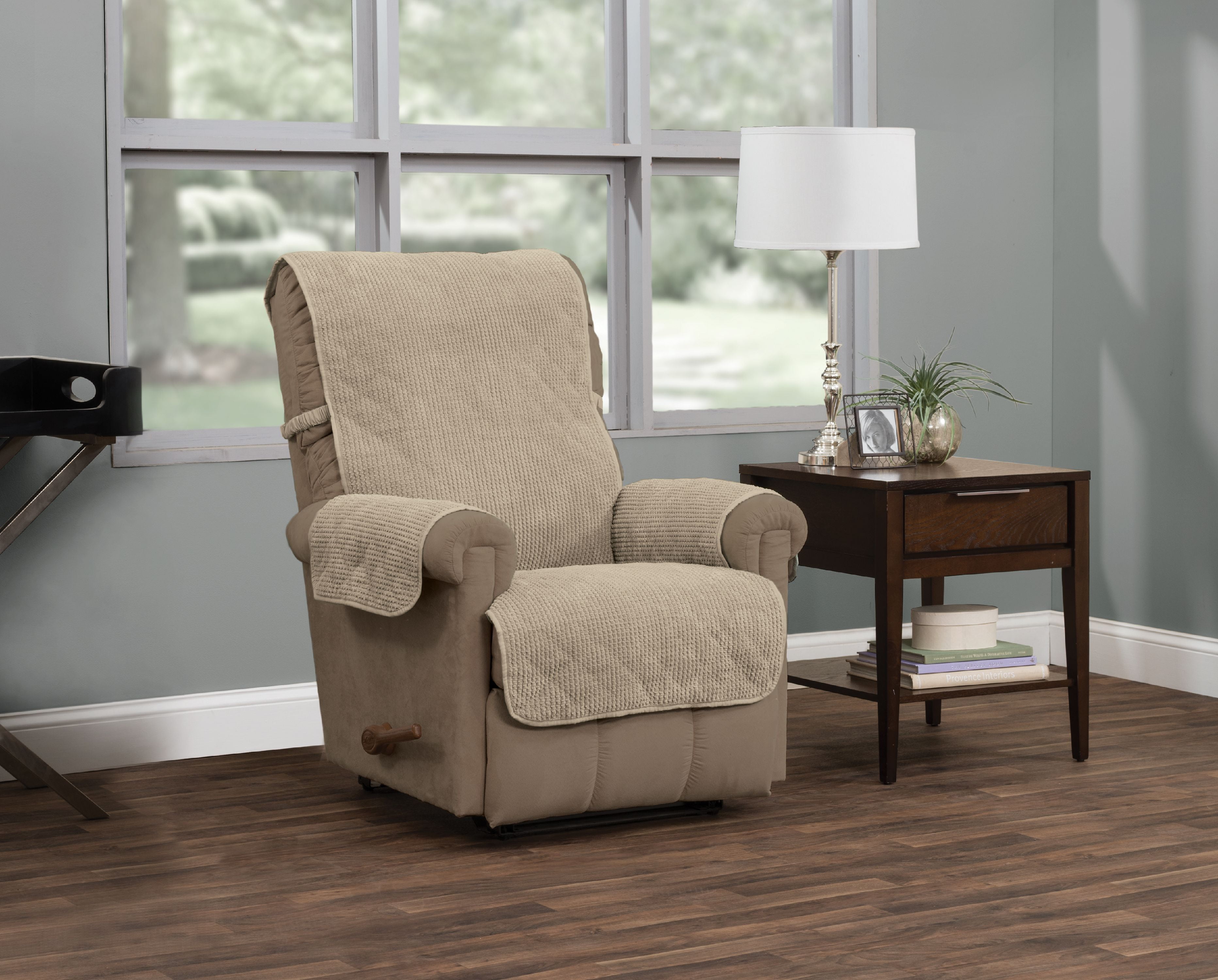 Innovative Textile Solutions 1Piece Ripple Plush Secure Fit Recliner Furniture Cover Slipcover