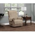 thumbnail image 1 of Innovative Textile Solutions 1-Piece Ripple Plush Secure Fit Recliner Furniture Cover Slipcover, Natural, 1 of 6
