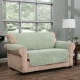 thumbnail image 1 of Innovative Textile Solutions 1-Piece Ripple Plush Secure Fit Sofa Furniture Cover Slipcover, Green, 1 of 5